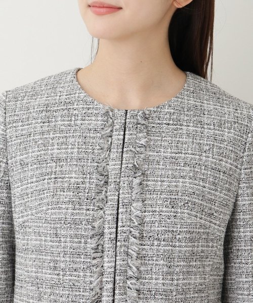 【セレモニースーツ】ラメツイード ノーカラージャケット Mサイズ着用 ＊＊＊＊＊＊＊＊＊＊＊＊＊＊＊＊＊＊＊＊＊＊