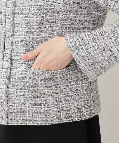 【セレモニースーツ】ラメツイード ノーカラージャケット Mサイズ着用 ＊＊＊＊＊＊＊＊＊＊＊＊＊＊＊＊＊＊＊＊＊＊