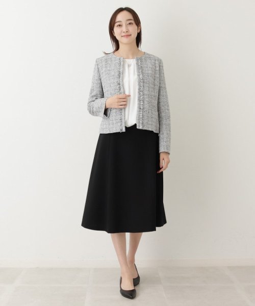 【セレモニースーツ】ラメツイード ノーカラージャケット Mサイズ着用 ＊＊＊＊＊＊＊＊＊＊＊＊＊＊＊＊＊＊＊＊＊＊