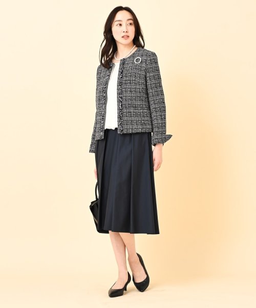 【セレモニースーツ】ラメツイード ノーカラージャケット Mサイズ着用 ＊＊＊＊＊＊＊＊＊＊＊＊＊＊＊＊＊＊＊＊＊＊