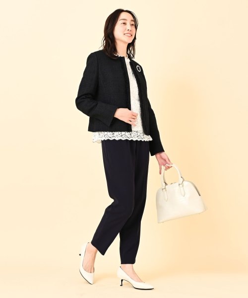 【セレモニースーツ】ラメツイード ノーカラージャケット Mサイズ着用 ＊＊＊＊＊＊＊＊＊＊＊＊＊＊＊＊＊＊＊＊＊＊