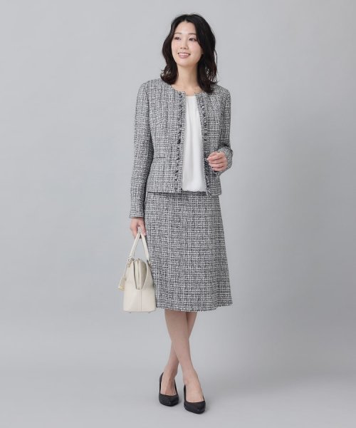 【セレモニースーツ】ラメツイード ノーカラージャケット Mサイズ着用 ＊＊＊＊＊＊＊＊＊＊＊＊＊＊＊＊＊＊＊＊＊＊