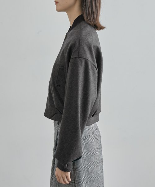 ウールジャージーショートブルゾン【エディター三尋木奈保さんコラボ】 商品説明エディター三尋木さんとのコラボレーションアイテム【素材】国内のニッターで編立てたウール100%のスムースカットソーに軽く縮 Q2502074944(19228円)