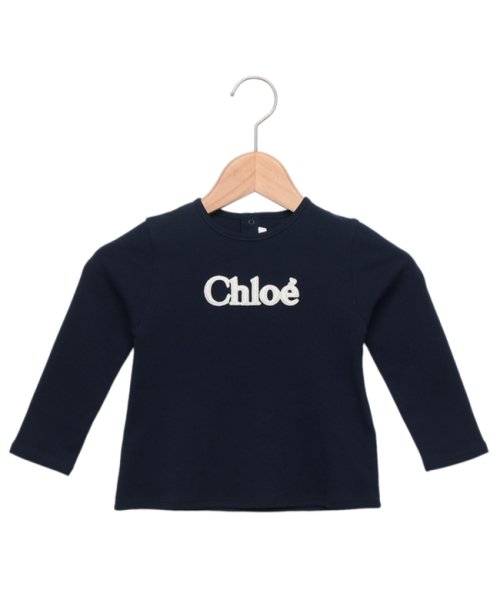 Chloe(クロエ)/クロエ Tシャツ カットソー ベビー ロゴ ネイビー ガールズ CHLOE C05450 859/img01