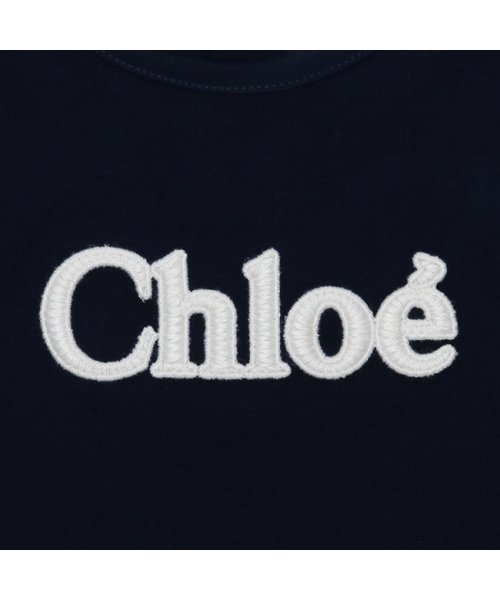 Chloe(クロエ)/クロエ Tシャツ カットソー ベビー ロゴ ネイビー ガールズ CHLOE C05450 859/img06