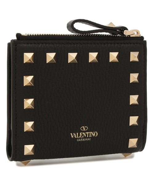 ヴァレンティノ 二つ折り財布 ロックスタッズ ミニ財布 ブラック レディース VALENTINO GARAVANI 3W2P0W06 VSH 0NO ROCKS VALENTINO GARAVANI ヴァレンティノ 二つ折り財布 ロックスタッズ ミニ財布 ブラック レディース 3W2P0W06 VSH 0NO cm