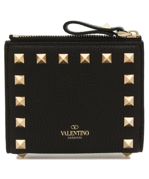 ヴァレンティノ 二つ折り財布 ロックスタッズ ミニ財布 ブラック レディース VALENTINO GARAVANI 3W2P0W06 VSH 0NO ROCKS VALENTINO GARAVANI ヴァレンティノ 二つ折り財布 ロックスタッズ ミニ財布 ブラック レディース 3W2P0W06 VSH 0NO cm