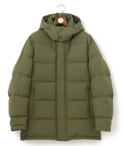 【ビジネス対応可】ベーシックタフタ ダウンコート / デタッチャブルフード 