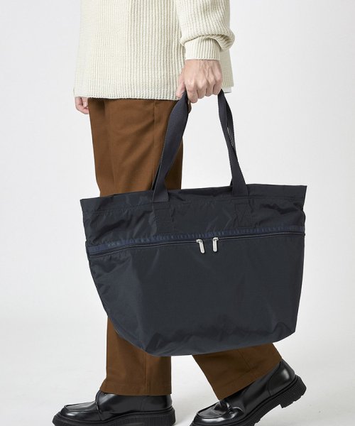 CARLIN ZIP TOP TOTE BAGディープシーブルー 