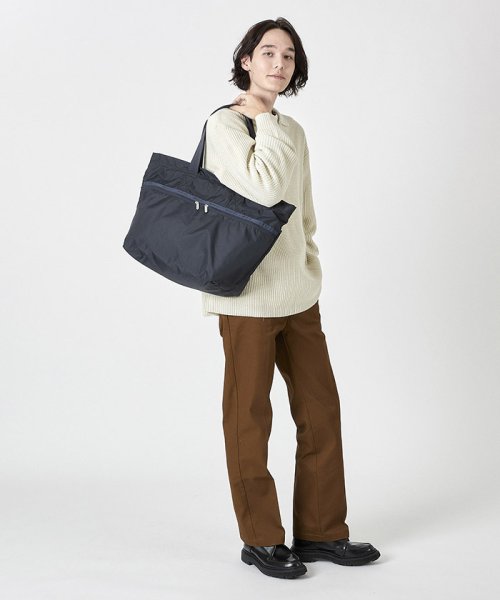CARLIN ZIP TOP TOTE BAGディープシーブルー 
