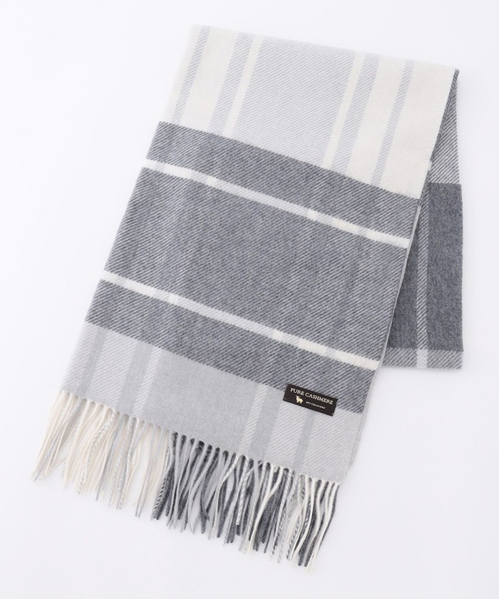 カシミヤ チェック柄 ストール(505653483)｜阪急百貨店公式通販サイト