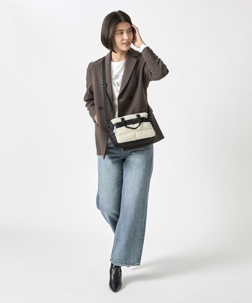 PUFFY MINI DUFFELクリームビーガンシェルパ PUFFY MINI