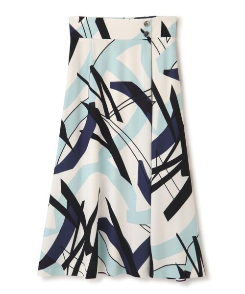 ◆ジオメトリックアートプリントスカート 