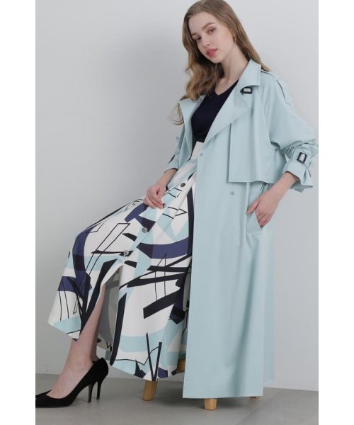 ◆ジオメトリックアートプリントスカート 