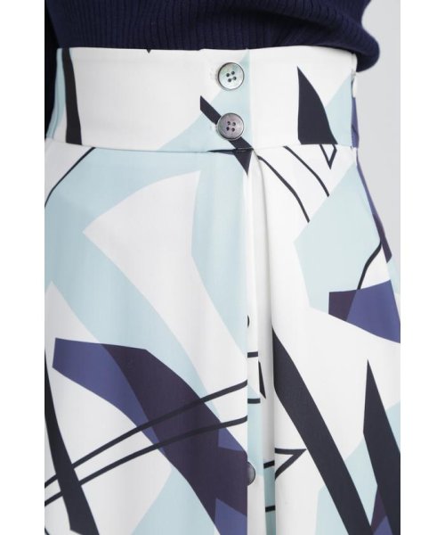 ◆ジオメトリックアートプリントスカート 