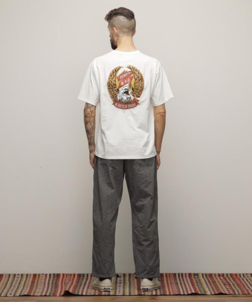 Schott(ショット)/T－SHIRT "EAGLE AND RIBBON EMB"/刺繍Tシャツ "イーグル アンド リボン/img19