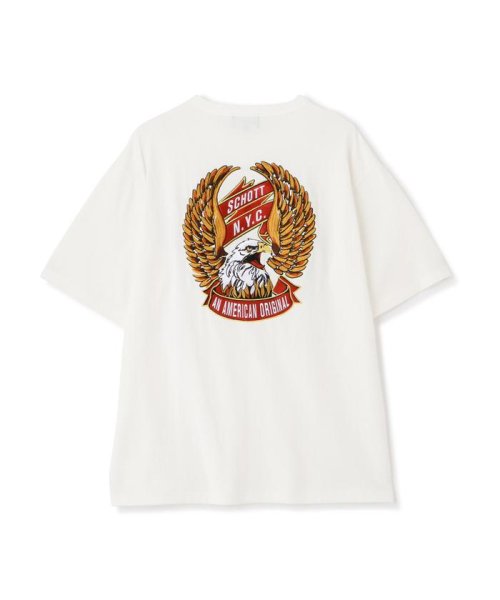 Schott(ショット)/T－SHIRT "EAGLE AND RIBBON EMB"/刺繍Tシャツ "イーグル アンド リボン/img22