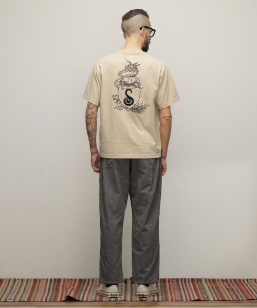 Schott(ショット)/HENLEY TーSHIRT "CREST DRAGON EMB"/刺繍ヘンリーTシャツ "クレスト ドラゴン/img23