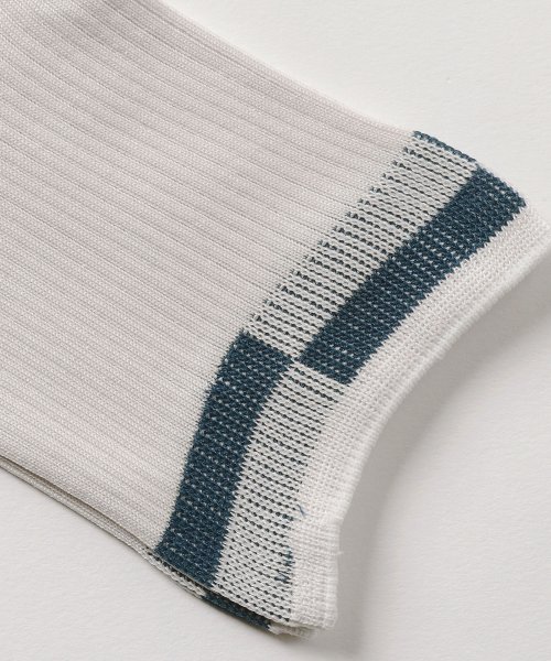 LANVIN en Bleu(ladies socks)(ランバンオンブルー（レディスソックス）)/綿混リブソックス/img01