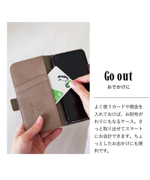 MARY QUANT(マリークヮント)/MARY QUANT マリークヮント iPhone 15 14 ケース スマホケース 携帯 レディース スタンド PU QUILT LEATHER BOOK T/img07