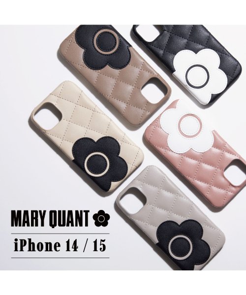 MARY QUANT(マリークヮント)/MARY QUANT マリークヮント iPhone 15 14 ケース スマホケース 携帯 レディース PU QUILT LEATHER SHELL CASE /img01