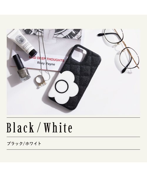 MARY QUANT(マリークヮント)/MARY QUANT マリークヮント iPhone 15 14 ケース スマホケース 携帯 レディース PU QUILT LEATHER SHELL CASE /img08