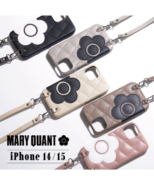 MARY QUANT(マリークヮント)/MARY QUANT マリークヮント iPhone 15 14 ケース スマホケース スマホショルダー 携帯 レディース PU QUILT LEATHER NE/img01