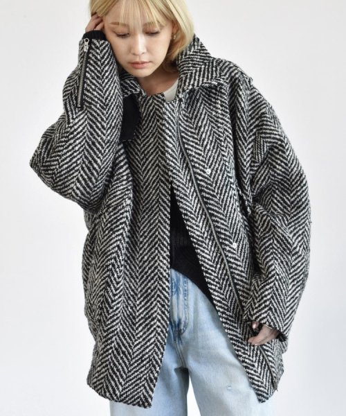 DRESSTERIOR(ドレステリア)/CODE A ｜ oversized tweed blouson/img09