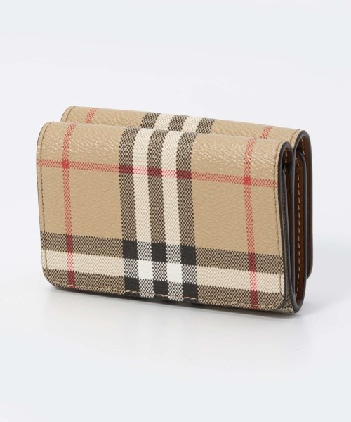 BURBERRY(バーバリー)/バーバリー BURBERRY 8070416 三つ折り財布 LS LARK DFC レディース 財布 チェック＆レザー スモール フォールディングウォレット ア/img02