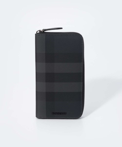 バーバリー BURBERRY 8070254 長財布 MS LG ZIG BRT メンズ 財布 チェック＆レザー ラウンドジップウォレット ジップアラウンド プ 財布