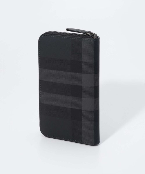 バーバリー BURBERRY 8070254 長財布 MS LG ZIG BRT メンズ 財布 チェック＆レザー ラウンドジップウォレット ジップアラウンド プ 財布