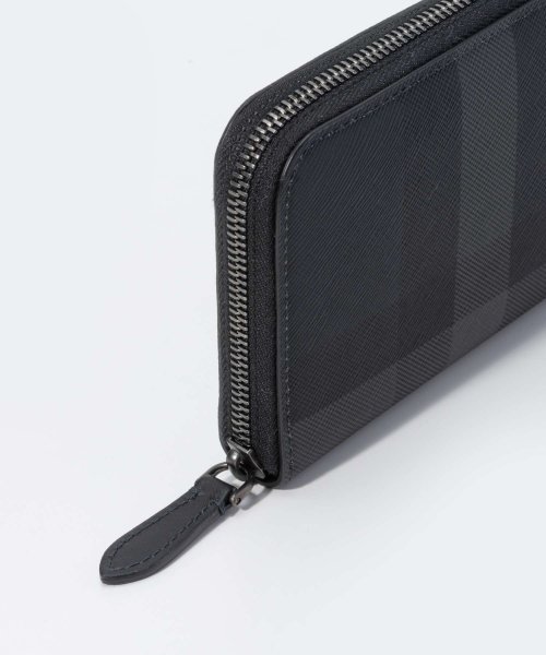 バーバリー BURBERRY 8070254 長財布 MS LG ZIG BRT メンズ 財布 チェック＆レザー ラウンドジップウォレット ジップアラウンド プ 財布