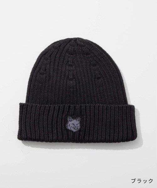 MAISON KITSUNE(メゾンキツネ)/メゾンキツネ MAISON KITSUNE LM06111KT1022 ビーニー FOX HEAD PATCH RIBBED BEANIE メンズ 帽子 フォッ/img02