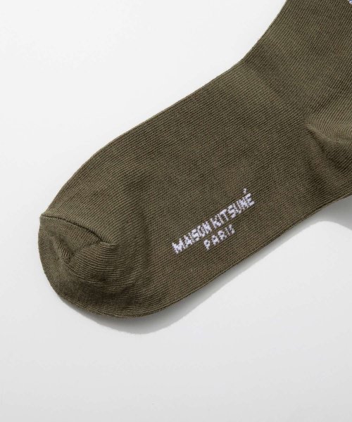 MAISON KITSUNE(メゾンキツネ)/メゾンキツネ MAISON KITSUNE LM06406KT0010 靴下 FOX HEAD SOCKS メンズ フォックスヘッド ソックス シンプル ロゴ /img04