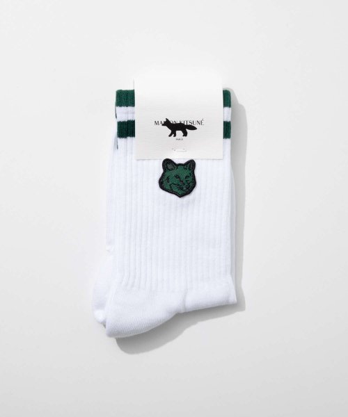 MAISON KITSUNE(メゾンキツネ)/メゾンキツネ MAISON KITSUNE LM06404KT0010 靴下 FOX HEAD PATCH SPORTY SOCKS メンズ フォックスヘッド /img01