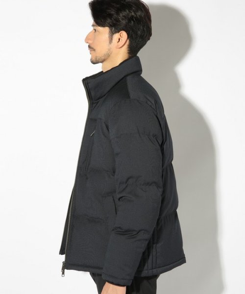 T/Rバーズアイスタンドカラーエコダウンブルゾン 