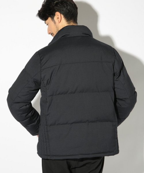 T/Rバーズアイスタンドカラーエコダウンブルゾン 
