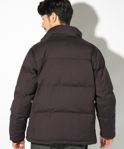 T/Rバーズアイスタンドカラーエコダウンブルゾン 
