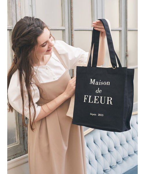 Maison de FLEUR(メゾンドフルール)/ブランドロゴプリントスクエアトートSバッグ/img02