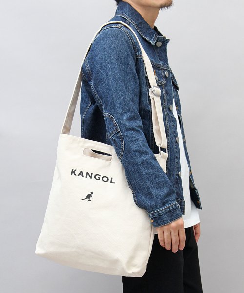 KANGOL(KANGOL)/KANGOL カンゴール ロゴプリント 厚手 キャンバス ショルダーバッグ トートバッグ 2WAY 通勤 通学 A4収納 学生 大人 /img22