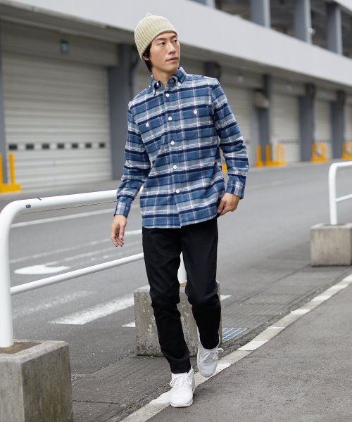 MAC HOUSE(men)(マックハウス（メンズ）)/NAVY ネイビー 温℃ 裏起毛ストレートパンツ MBM2301/img19