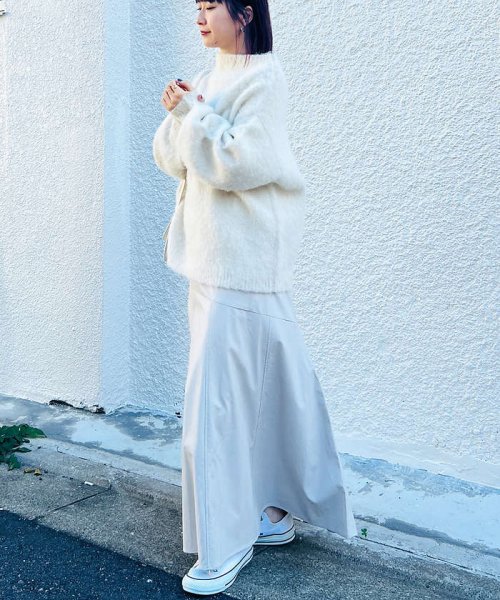 フェイクレザースカート 