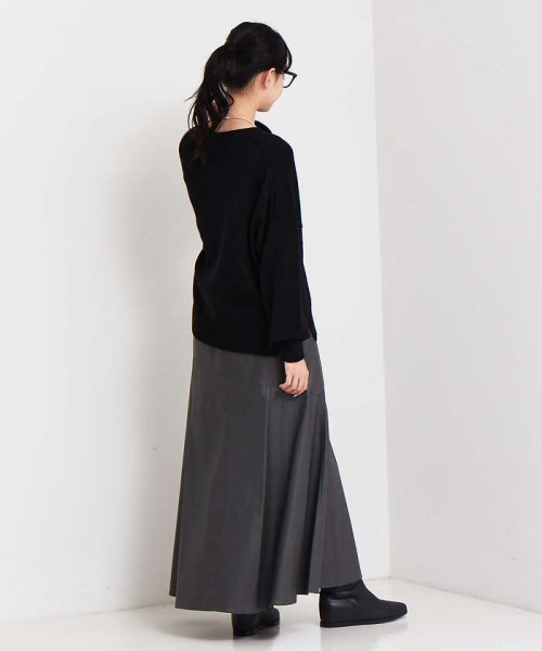 フェイクレザースカート 