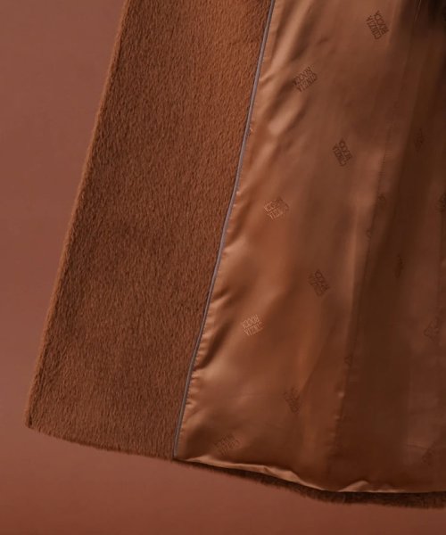 アルパカ混シャギーダブルコート 