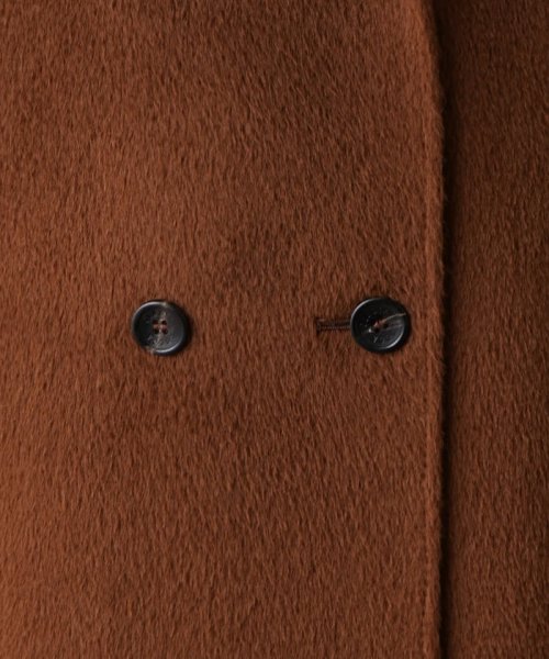 アルパカ混シャギーダブルコート 