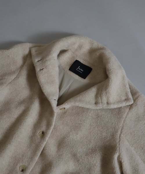 尾州アンゴラパイルフレアボアコート 