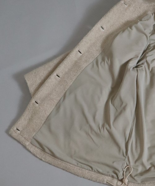 尾州アンゴラパイルフレアボアコート 