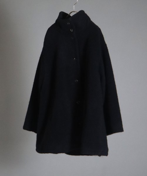 尾州アンゴラパイルフレアボアコート 