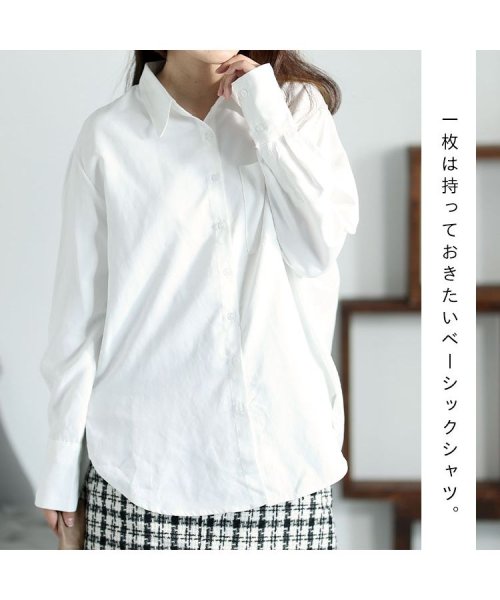 GOLD JAPAN(ゴールドジャパン)/大きいサイズ レディース ビッグサイズ レギュラーカラーオーバーサイズシャツ/img02