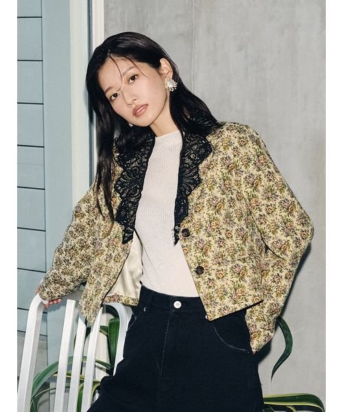 レースカラーシングルジャケット 予めご了承ください